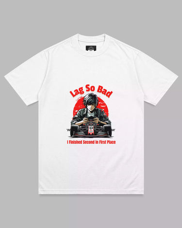 Lag So Bad: White Unisex Gamer Tee